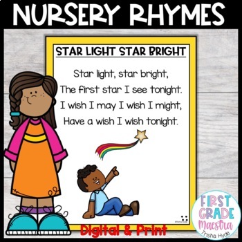 Star Light Star Bright Nursery Rhyme by First Grade Maestra Trisha Hyde