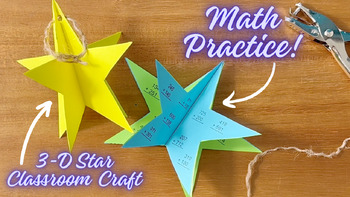 Preview of Star Paper Craft Activity | Addition & Subtraction Practice  | New Year