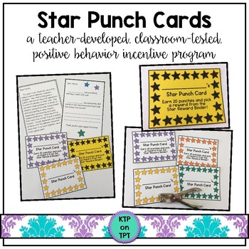 Preview of Star Punch Cards (Positive Behavior Incentive Program)