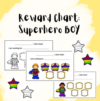 Preview of Star Reward Chart: Superhero Boy