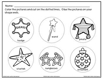 Star Shape Picture Web Activity for Preschool | TpT