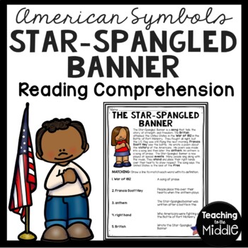 Preview of Star-Spangled Banner Informational Text Reading Comprehension Passage Symbols