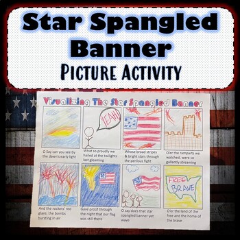 Preview of Star Spangled Banner National Anthem Sketch Picture Activity