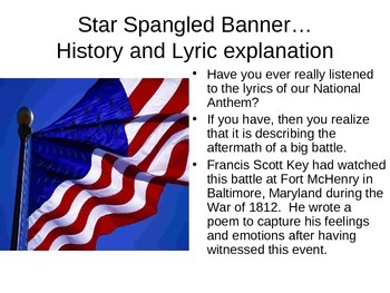 Preview of Star Spangled Banner-- National Anthem explained