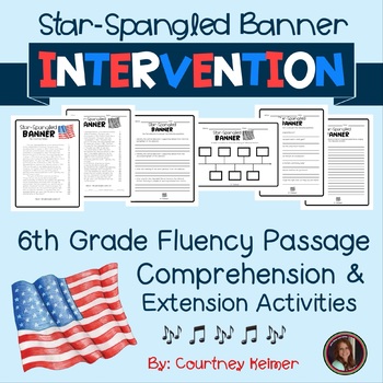 Preview of Star-Spangled Banner Reading Intervention Fluency & Comprehension {Grade 6}