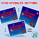 Star-Spangled Rhythms-3/4 & 6/8 Rhythms with SSB Facts PowerPoint
