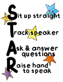 Star  Behavioral Strategy Poster for Classroom Management