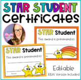 Star Student Certificates