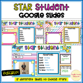 Star Student Google Slides Editable Virtual Student of the
