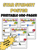 Star Student/Student of the Week/All About Me Poster - Printable