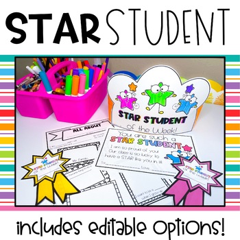 Preview of Star Student | Student of the Week | Editable Options