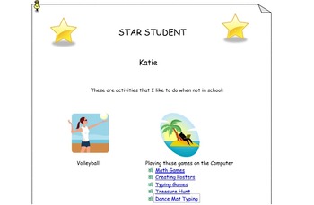 Preview of Star Student Template