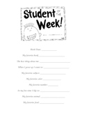 Star Student of the Week Form