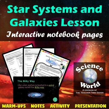 Preview of Star Systems, Milky Way Galaxy, and Universe Lesson | Space Notebook
