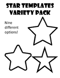 Star Template Star Coloring Page Star Outline Star Bulleti