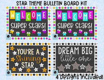 Preview of Star Theme Bulletin Board and Door Kit- Super Stars/ Dream Big/ Shining Stars