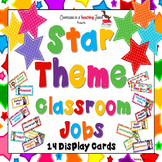 Star Theme Classroom Jobs Display Cards Set