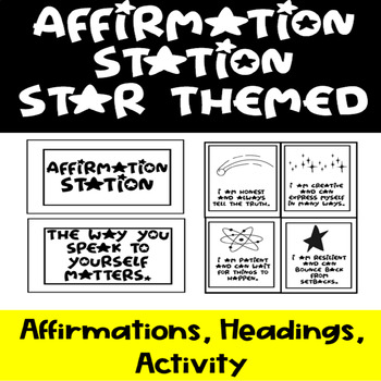 Preview of Star Themed Affirmation Station