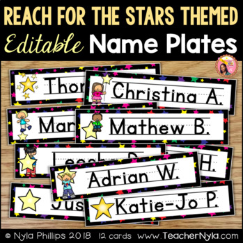 Stars Flat Name Plates Teacher Created Resources TCR4065 