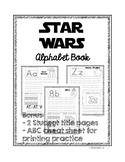 Star Wars ABC printing book - 4 lines to trace