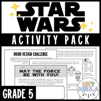 Preview of Star Wars Activity Packet | May the 4th Be With You! | 5th Grade