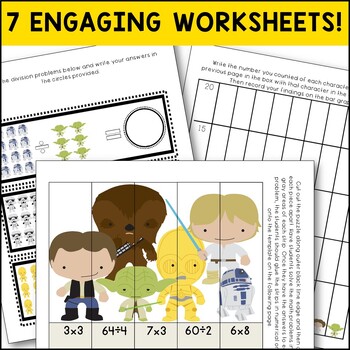 star wars multiplication and division math worksheets by knowledge box central