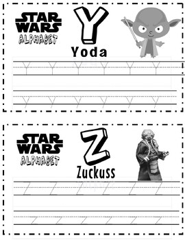 Star Wars Alphabet Trace Book By Xoxo Beanie Tpt