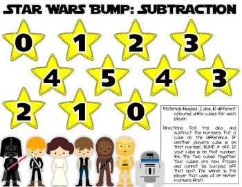 star wars bump math game addition subtraction
