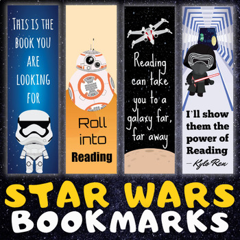 Star Wars Bookmarks by Superstar Worksheets | TPT