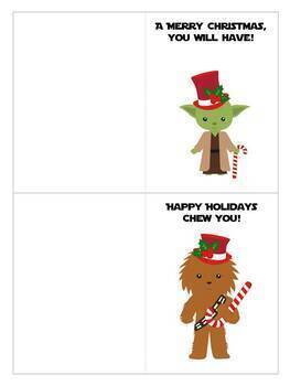 Star Wars Christmas cards by Ms R Turner | Teachers Pay Teachers