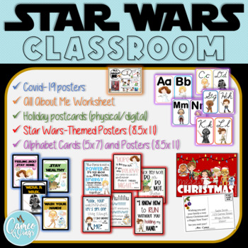 Preview of Star Wars Classroom (Flashcards, Posters, Alphabet cards and posters)