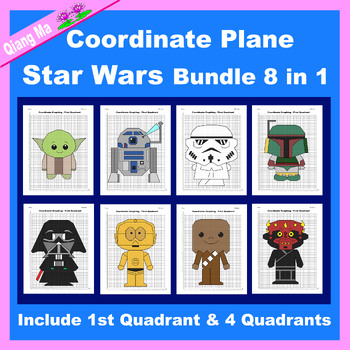 Preview of Star Wars Coordinate Plane Graphing Picture: Star Wars Bundle 8 in 1