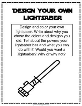 Preview of Star Wars Day- Design a Lightsaber