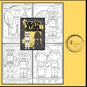Death Star Division Color By The Code Math Puzzle Printables by Irene Hines