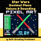 Star Wars Inspired Decimal Place Values & Rounding Mystery