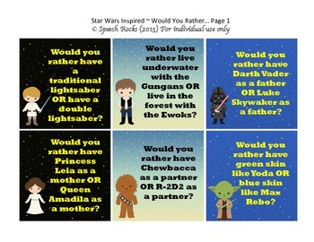 Star Wars Would You Rather Questions {Free Printable!} - Play Party Plan