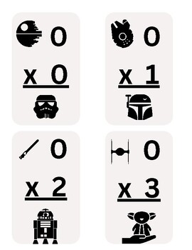 Preview of Star Wars Multiplication Flash Cards
