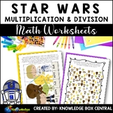 Star Wars Multiplication and Division Math Worksheets