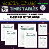 Star Wars Theme Times Tables Multiplication Facts Worksheets
