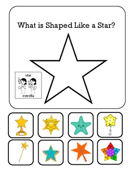 Preview of Star adapted book with ASL visuals and Spanish