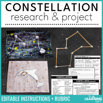 Preview of Star and Constellation Research and Creative Project | Science Activity