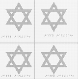 Star of David Tactile card (embosser)