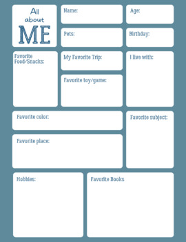 Star of the Week (All about Me!) Worksheet by Jessica Weekes | TPT
