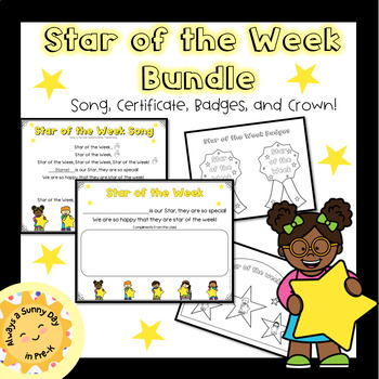 Preview of Star of the Week Bundle - Song, Certificate, Badges, and Crown