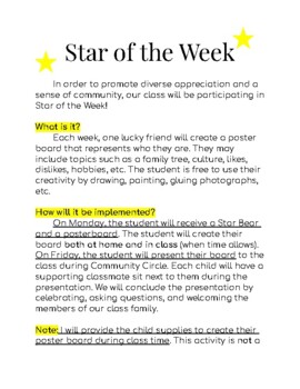 Preview of Star of the Week (Editable)