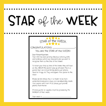 Preview of Star of the Week Form