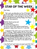 Star of the Week Parent Letter