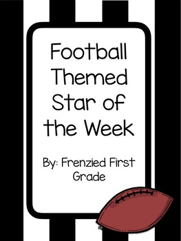 Preview of All Star of the Week - Sports or Football Themed!: EDITABLE!!!