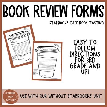 Preview of Starbooks Cafe Book Tasting- Book Review Template