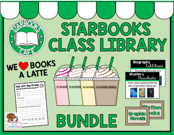 Preview of Classroom Library - Editable Starbooks Theme Decor